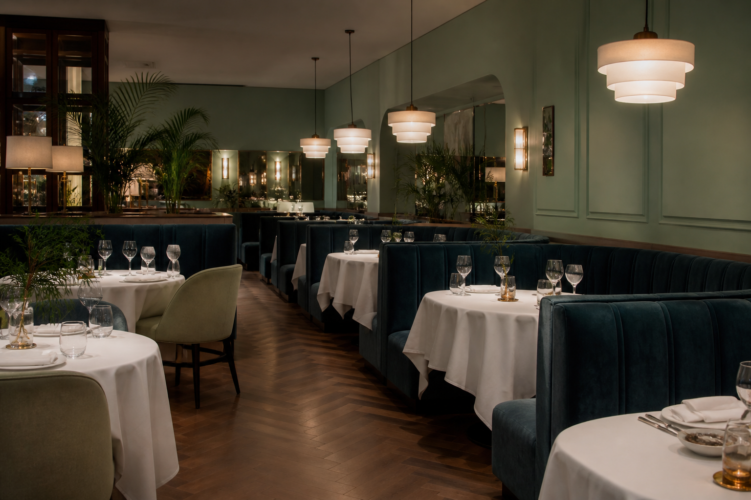 Illustrative hotel dining atmosphere