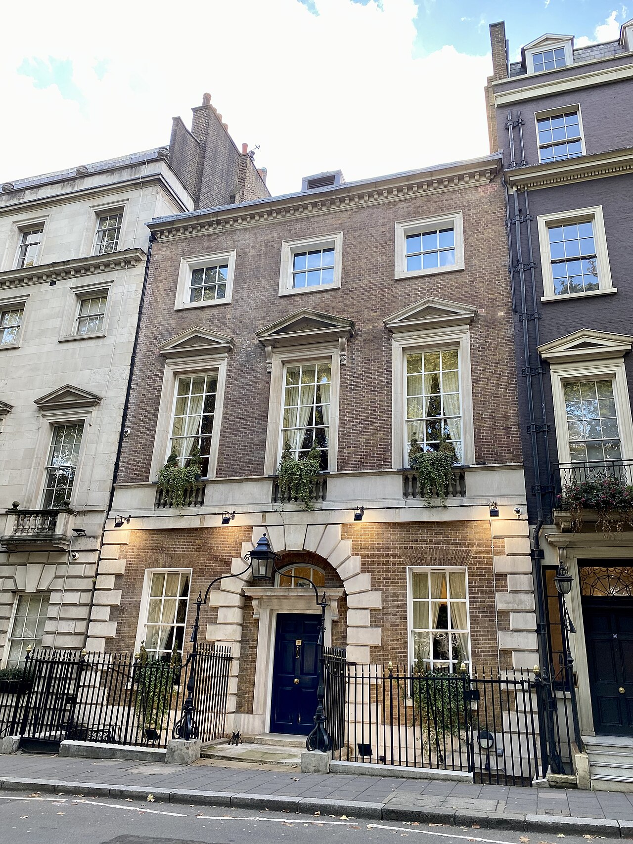 Berkeley Square townhouse context in Mayfair; not The May Fair Hotel facade.
